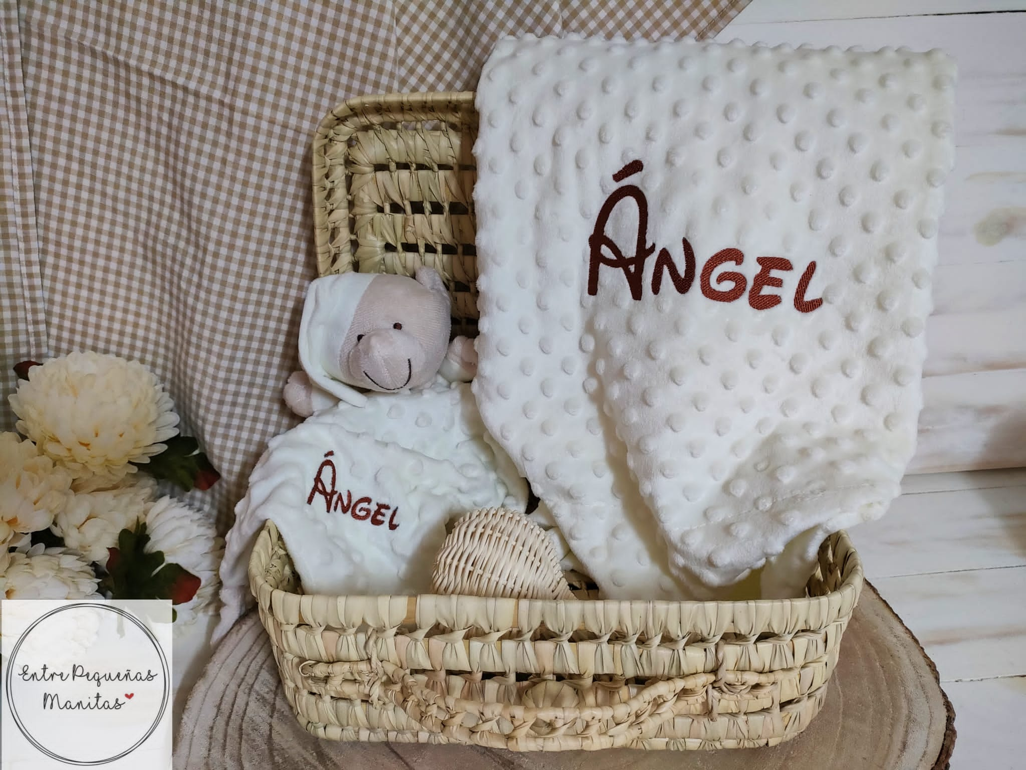 Conjunto manta y doudou personalizado